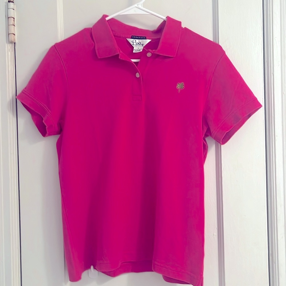 Fuchsia polo shirt